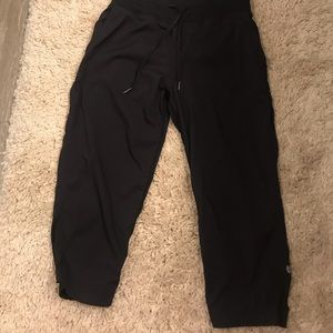 Lululemon black pinstripe Capri pants